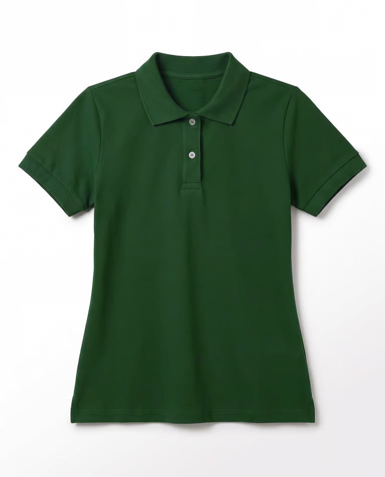 Camisa Polo Piquet Feminina Verde Musgo