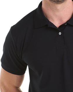 Camisa Polo Piquet Masculina Preta