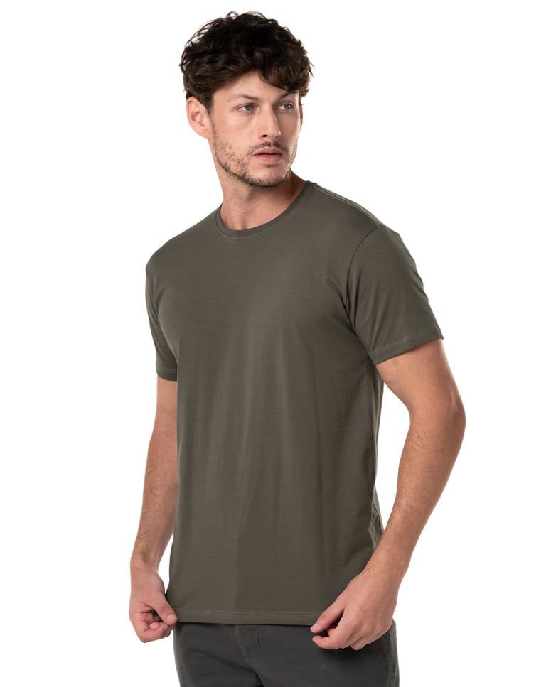 Camiseta de Algodão Egípcio Cinza Mineral