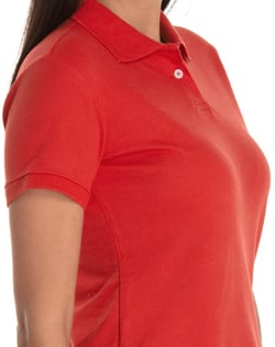 Camisa Polo Piquet Feminina Vermelha