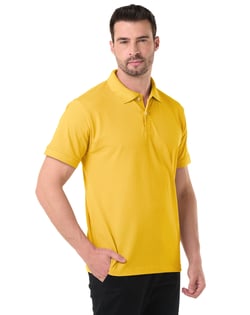 Camisa Polo Piquet Masculina Amarelo Ouro