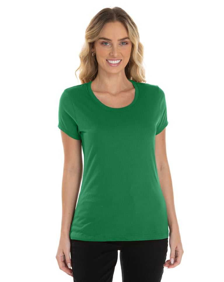 Baby Look de Algodão Premium Verde Bandeira
