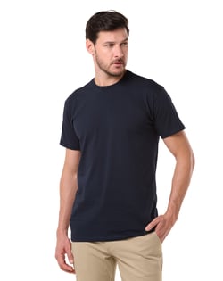 Camiseta de Algodão Egípcio Azul Marinho