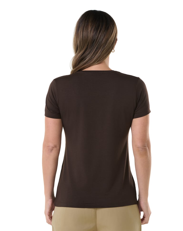 Camiseta Tech Modal Feminina Marrom