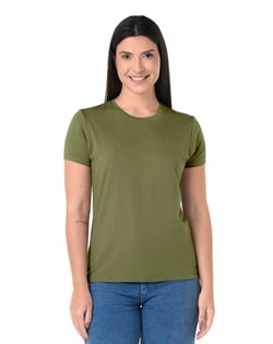 Camiseta Tech Modal Feminina Caqui
