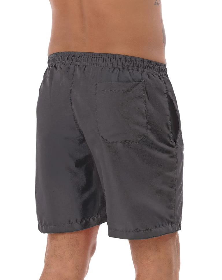 Short de Tactel com Elastano Masculino Cinza Chumbo