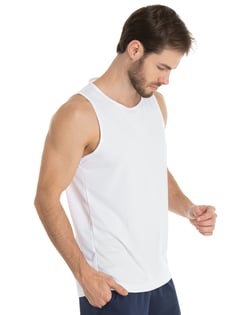 Regata Dry Fit Branca Proteção UV 30+