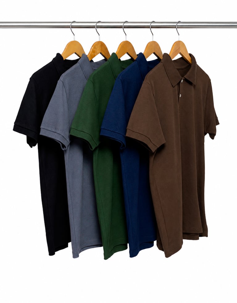 Kit 5 Camisas Polo Piquet Masculinas 02