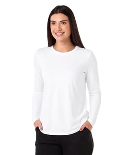 Camiseta Manga Longa Tech Modal Feminina Branca