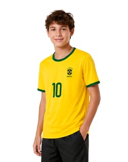 Camiseta Juvenil do Brasil Copa 2026 Dry Fit