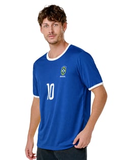 Camiseta Masculina Brasil Copa 2026 Dry Fit Azul Royal