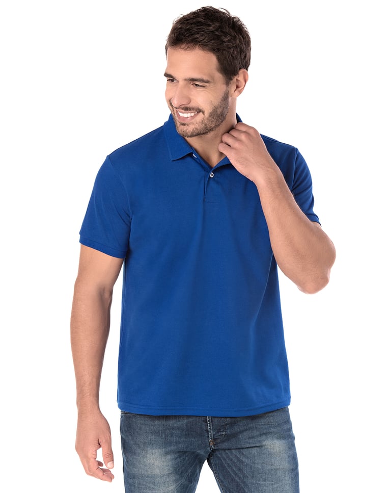 Camisa Polo Piquet Masculina Azul Royal