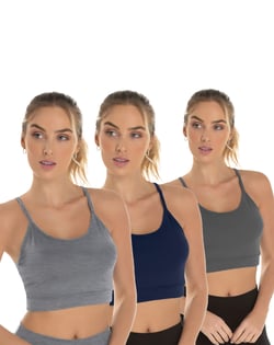 Kit 3 Tops de Alcinha Fitness Feminino 03