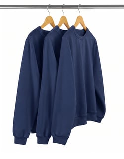 Kit 3 Blusões de Moletom Azul Marinho