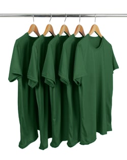 Kit 5 Camisetas PV Masculinas / Malha Fria Verde Musgo