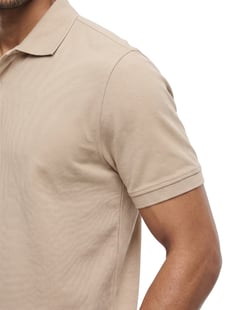 Camisa Polo Piquet Masculina Areia