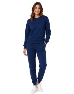 Conjunto Moletom Feminino Blusão Azul Marinho 05