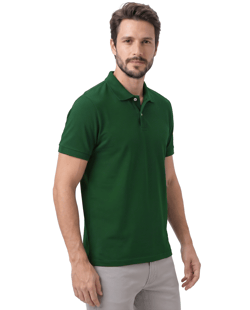 Camisa Polo Piquet Masculina Verde Musgo