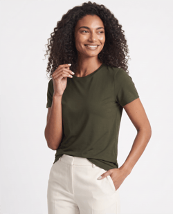 Camiseta Tech Modal Feminina Verde Militar