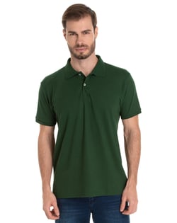 Camisa Polo Piquet Masculina Verde Musgo