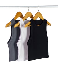 Kit 3 Cropped Feminino Canelado em Ribana