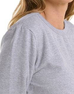 Blusão de Moletom Feminino Cinza Mescla