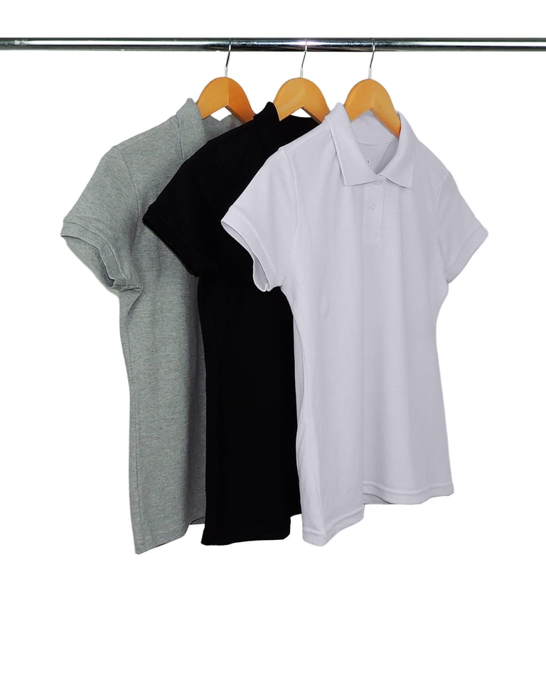 Kit 3 Camisas Polo Piquet Feminina 3