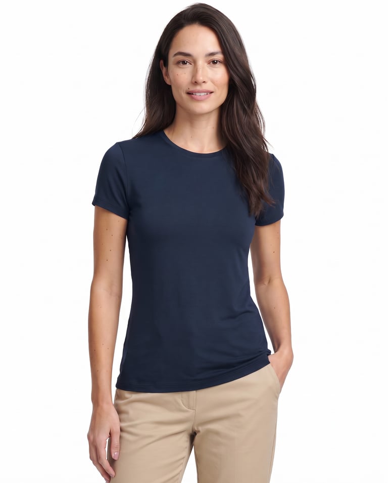 Camiseta Tech Modal Feminina Azul Marinho