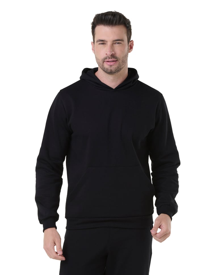 Kit 3 Moletons Canguru com Capuz Preto