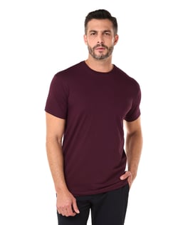 Camiseta de Algodão Egípcio Bordô