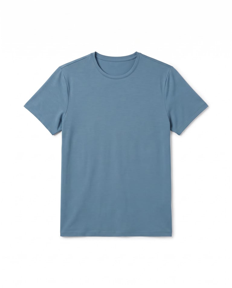Camiseta Tech Modal Masculina Azul Topázio