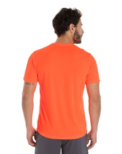 Camiseta Dry Fit Laranja Fluorescente Proteção UV 30+