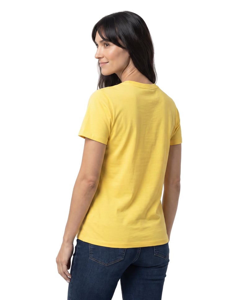 Baby Look de Algodão Premium Amarela