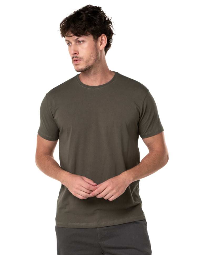 Camiseta de Algodão Egípcio Cinza Mineral