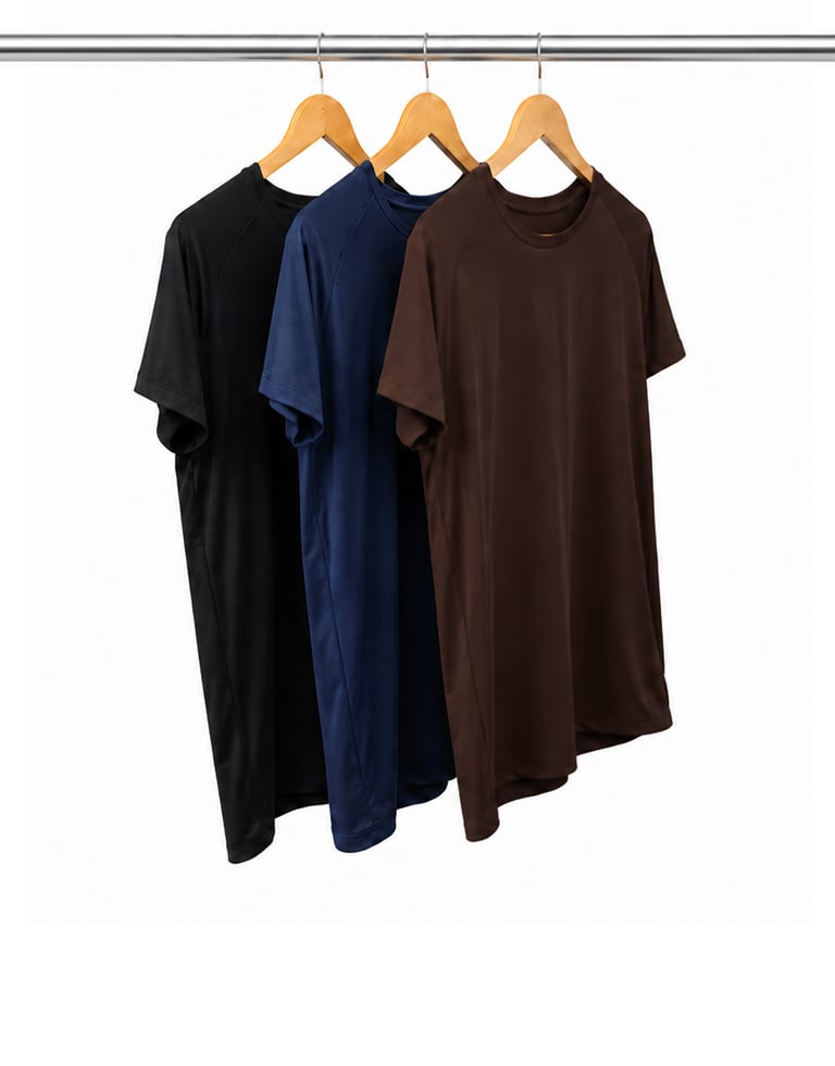 Kit 3 Camisetas Dry Poliamida Raglan Masculinas 01