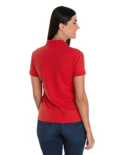 Camisa Polo Piquet Feminina Vermelha