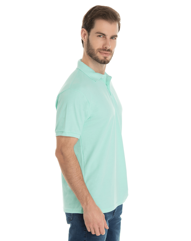 Camisa Polo Piquet Masculina Verde Claro
