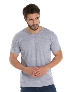 Camiseta Pv / Malha Fria Cinza Mescla