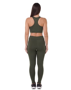Conjunto Fitness Feminino Verde Fóssil 05