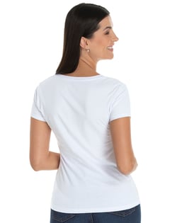 KIT 5 Baby Look de Algodão Premium Brancas