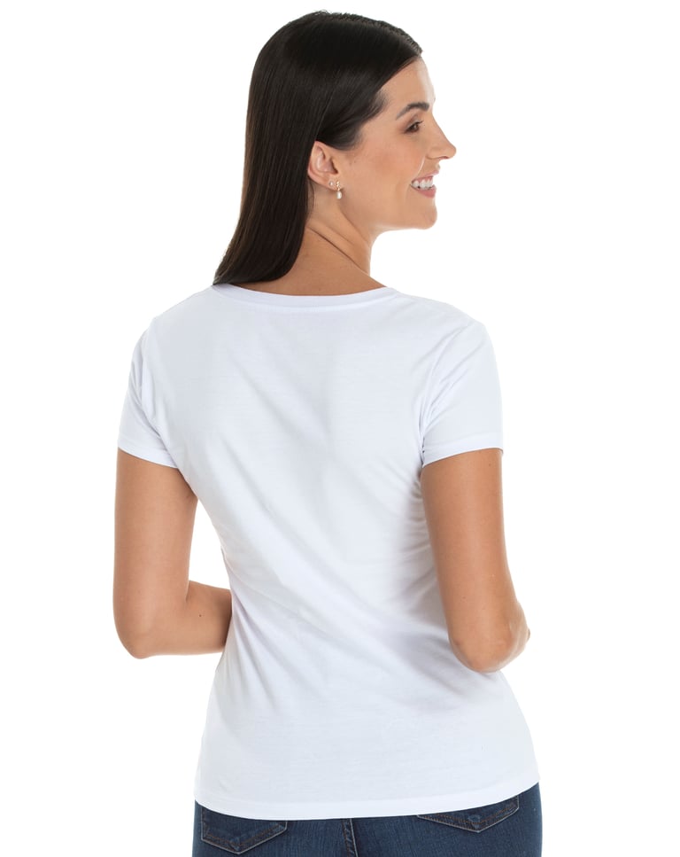Baby Look de Algodão Premium Branca