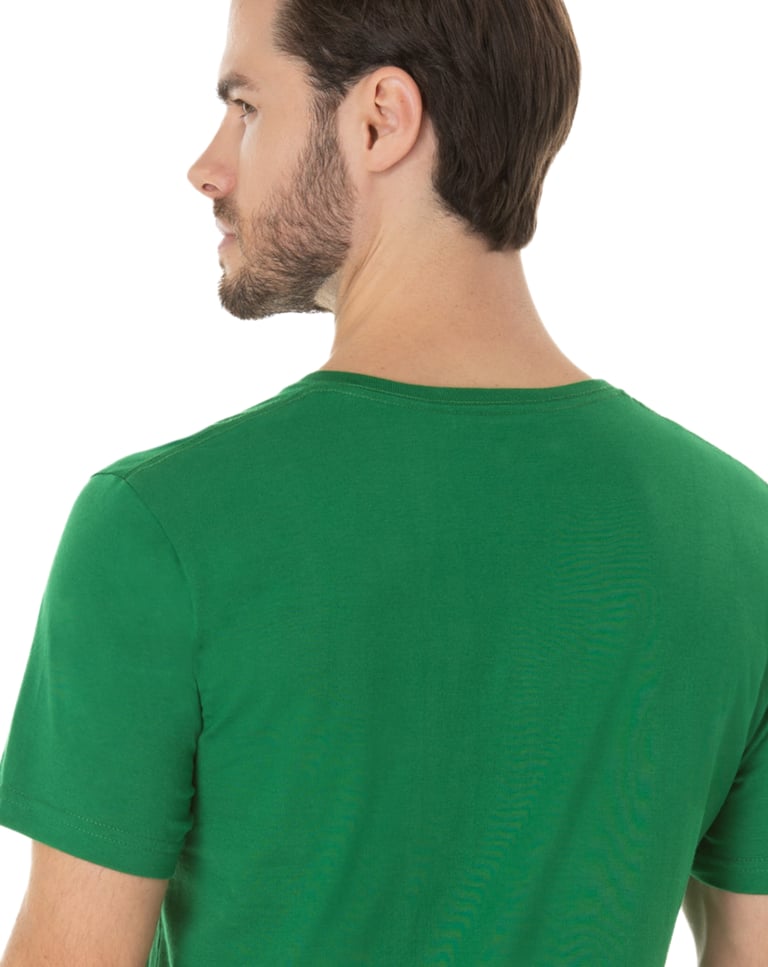 Camiseta de Algodão Premium Verde Bandeira