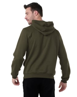 Moletom Canguru com Capuz Verde Militar