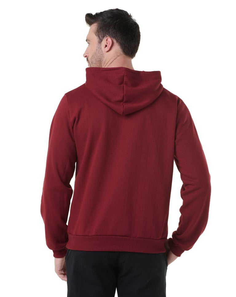 Moletom Canguru com Capuz Bordô