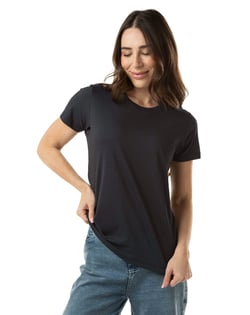 Camiseta de Algodão Egípcio Feminina Grafite