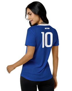Camiseta Feminina Brasil Copa 2026 Dry Fit Azul Royal