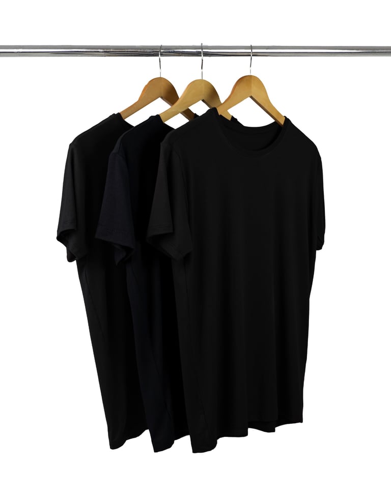 Kit 3 Camisetas Tech Modal Pretas Masculinas