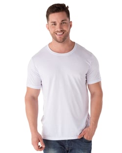 Kit 5 Camisetas PV Masculinas / Malha Fria Branca