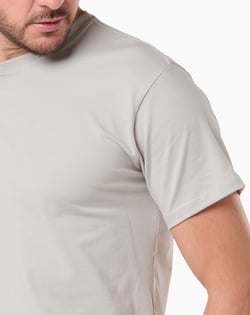 Camiseta de Algodão Egípcio Cinza Gelo