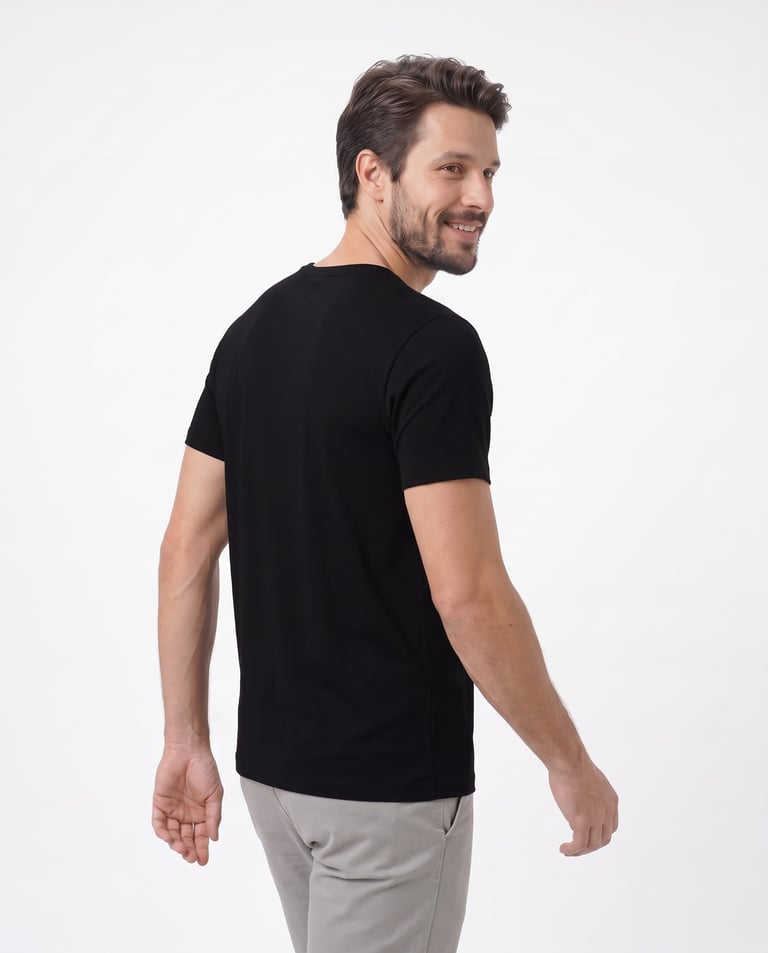 Kit 3 Camisetas Tech Modal Pretas Masculinas